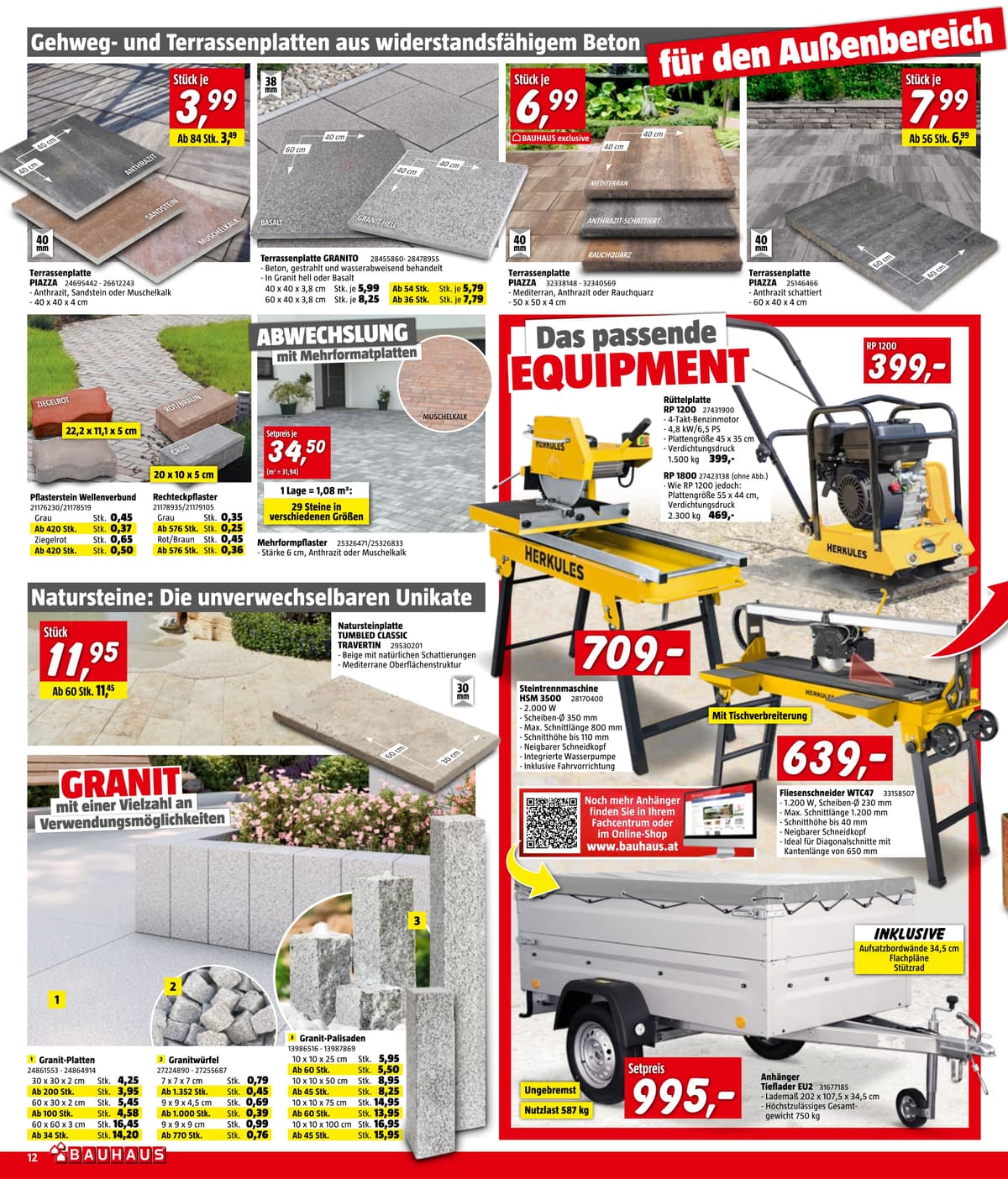 Seite 12 des Bauhaus Flugblatts – Juli-August ab 31.07.2026