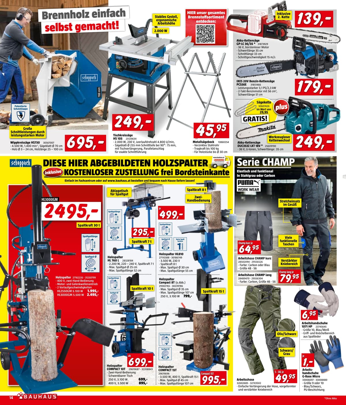 Seite 14 des Bauhaus Flugblatts – Juli-August ab 31.07.2026