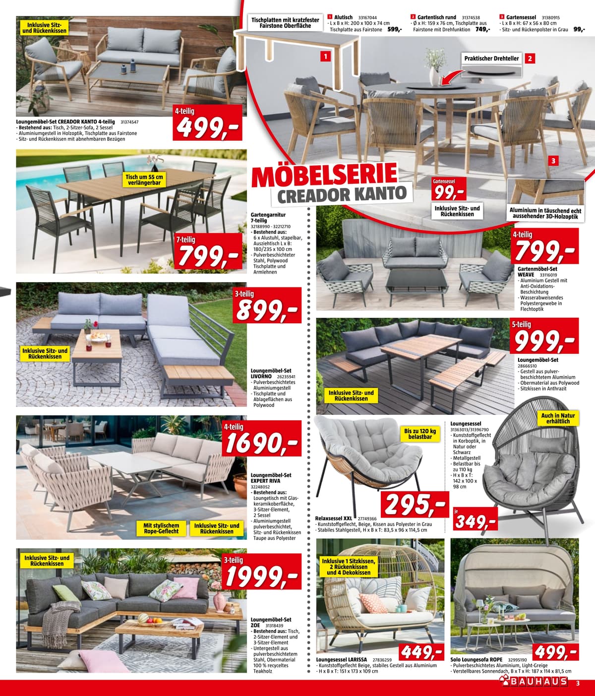 Seite 3 des Bauhaus Flugblatts – Juli-August ab 31.07.2026