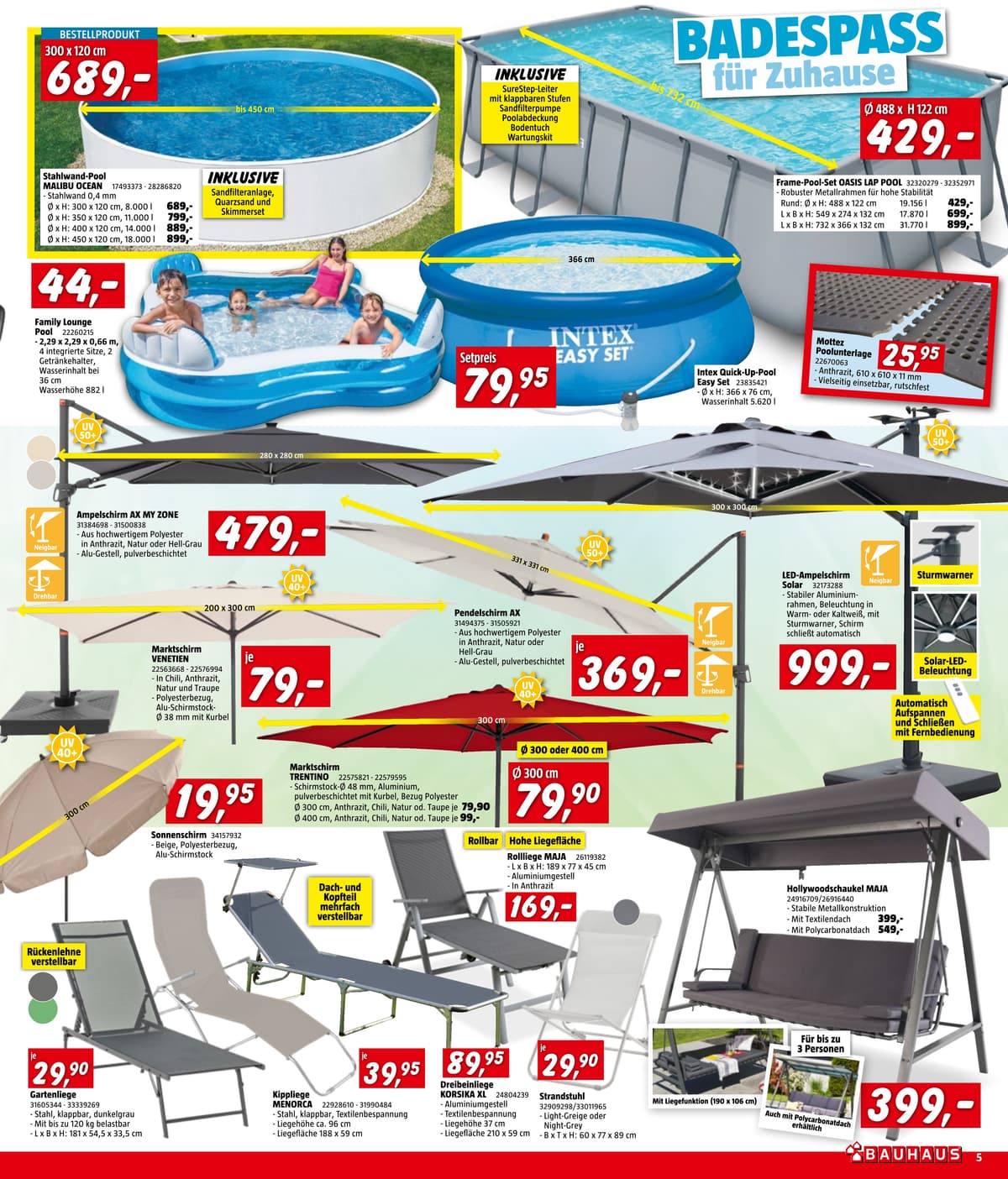 Seite 5 des Bauhaus Flugblatts – Juli-August ab 31.07.2026
