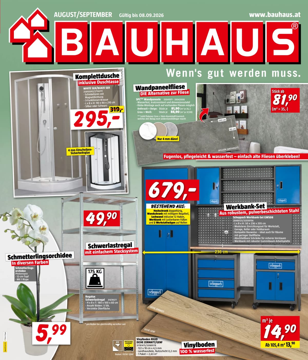 Seite 1 des Bauhaus Flugblatts – August 2026