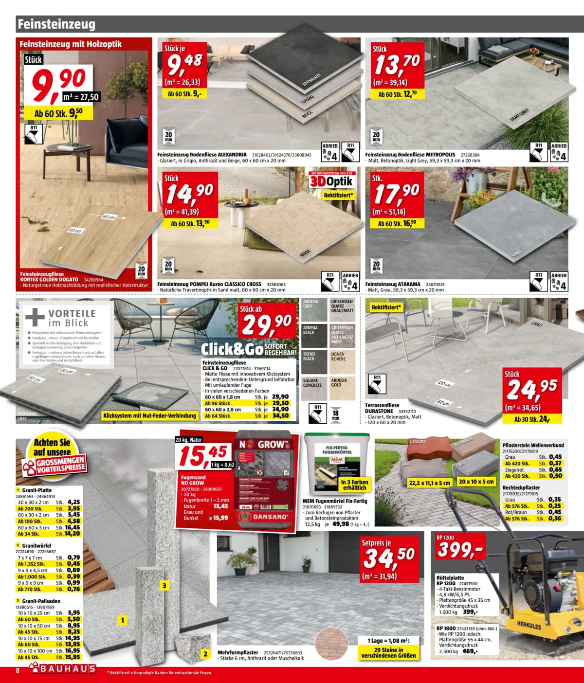 Seite 8 des Bauhaus Flugblatts – August 2026 ab 23.08.2026.