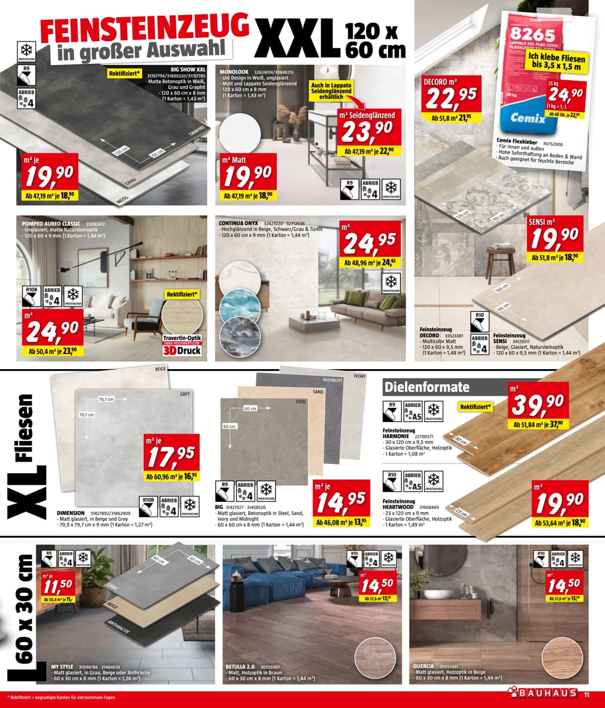 Seite 11 des Bauhaus Flugblatts – August 2026 ab 24.08.2026.