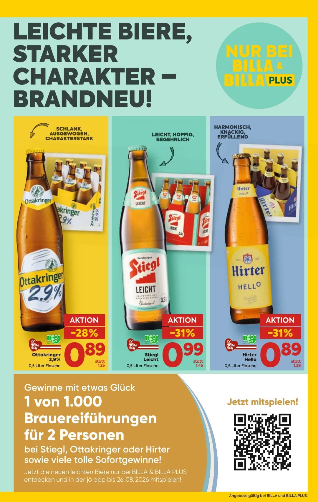 Seite 5 des Billa Flugblatts – Bier Beilage ab 31.07.2026