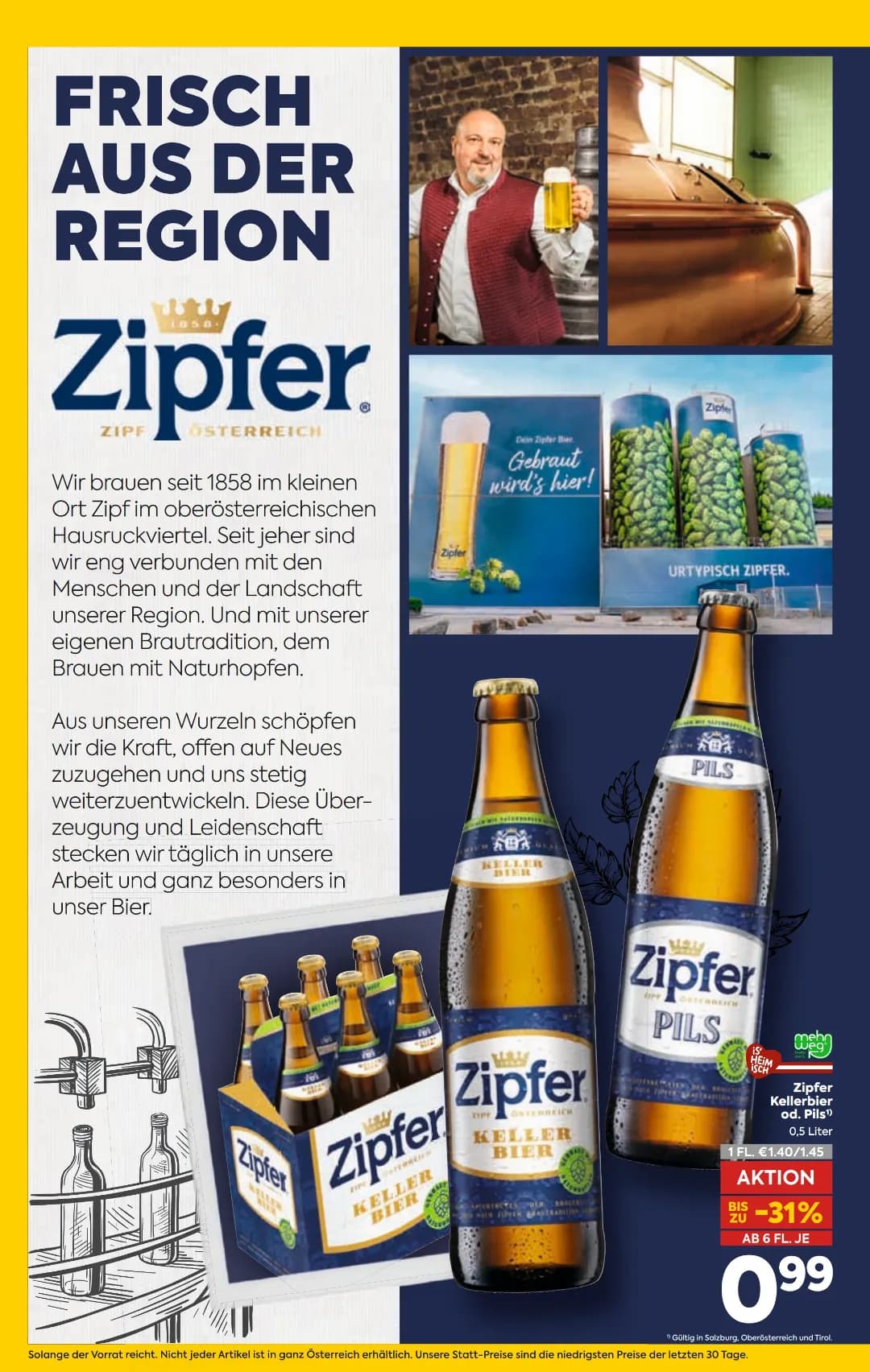 Seite 18 des Billa Flugblatts – Bier Beilage ab 31.07.2026