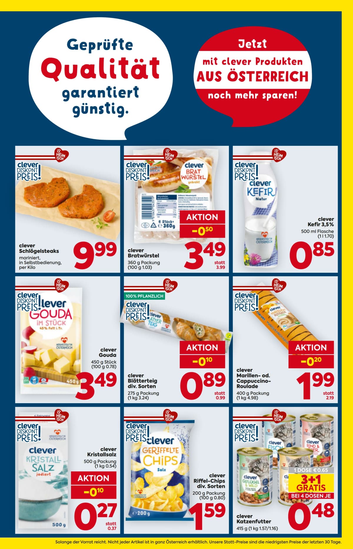 Seite 3 des Billa Flugblatts – Aktuelle Angebote ab 23.08.2026.