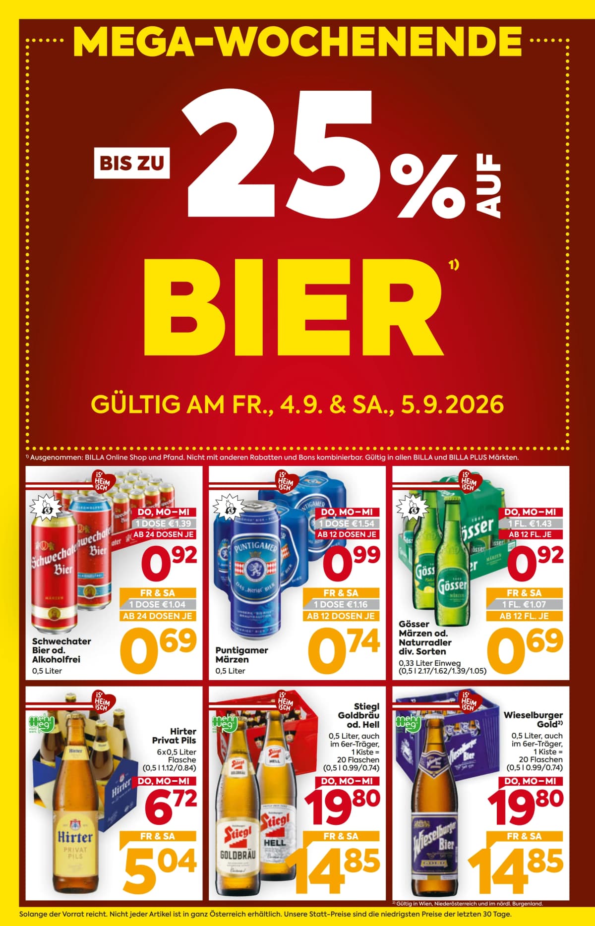 Seite 2 des Billa Flugblatts – Aktuelle Angebote ab 09.09.2026.