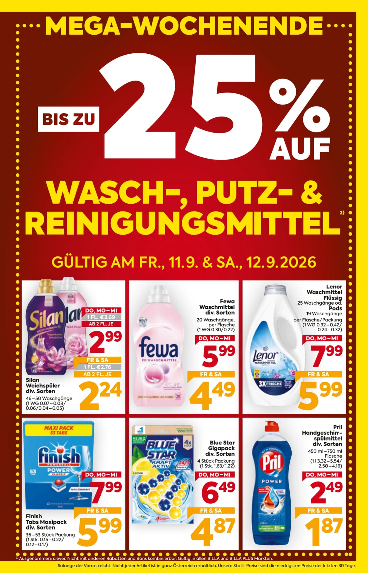 Seite 3 des Billa Flugblatts – Aktuelle Angebote ab 08.09.2026.