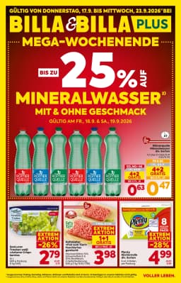 Seite 1 des Billa Prospekts Aktuelle Angebote