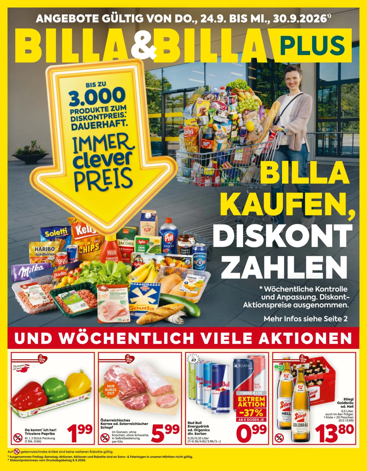 Titelblatt des Billa Prospekts Aktuelle Angebote