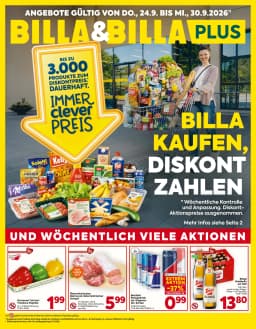 Seite 1 des Billa Prospekts Aktuelle Angebote
