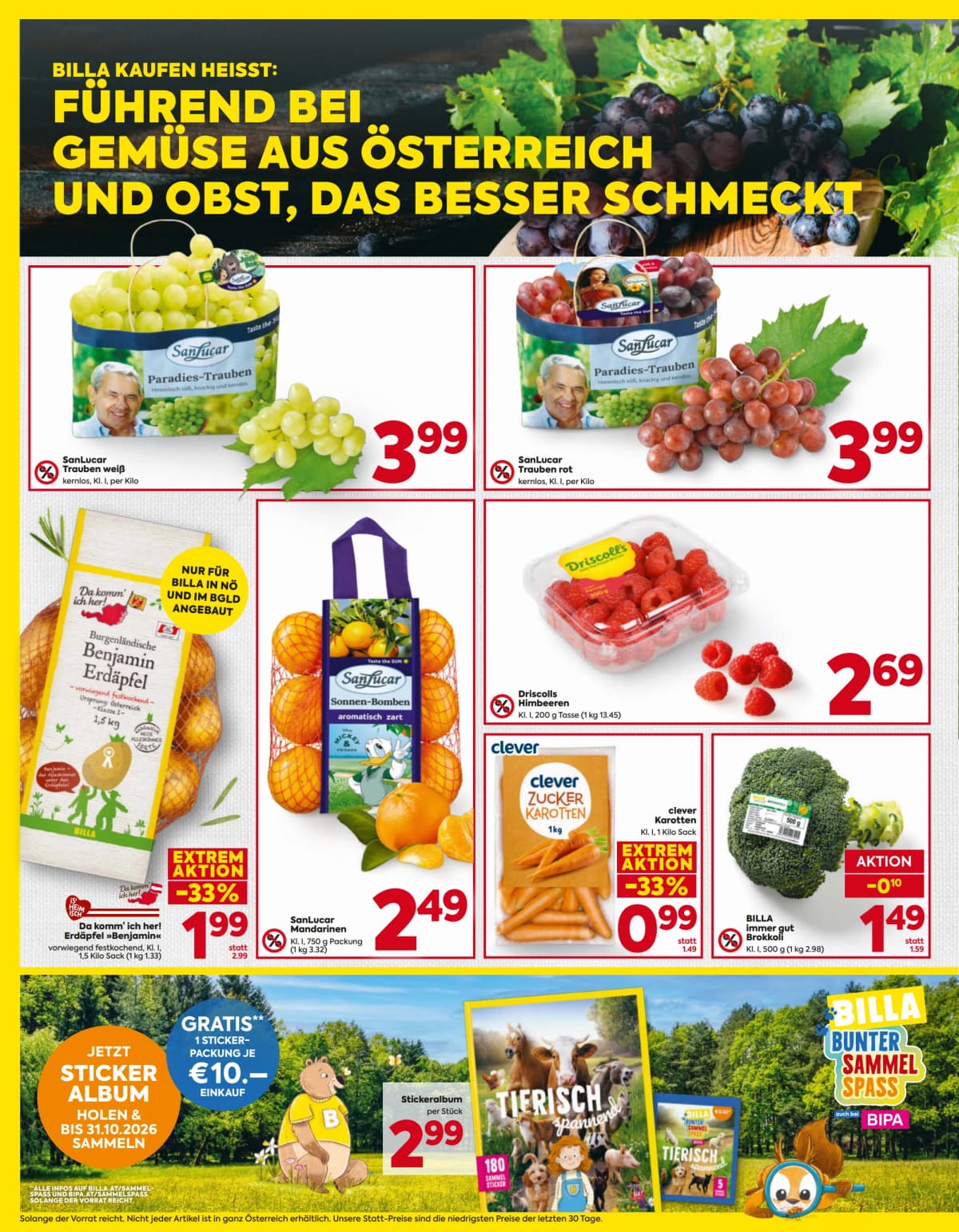 Seite 4 des Billa Flugblatts – Aktuelle Angebote