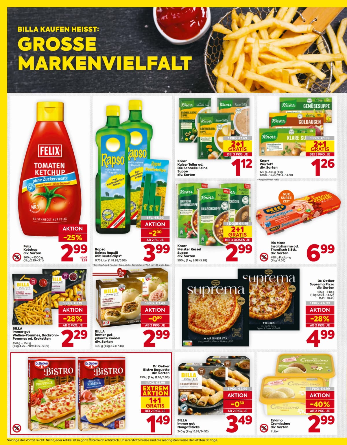 Seite 10 des Billa Flugblatts – Aktuelle Angebote