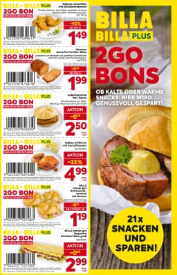 Seite 1 des Billa Prospekts 2Go Bons