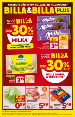 Seite 1 des Billa Prospekts Aktuelle Angebote