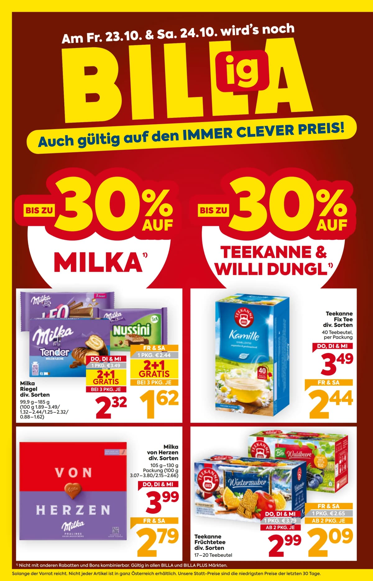 Seite 4 des Billa Flugblatts – Aktuelle Angebote