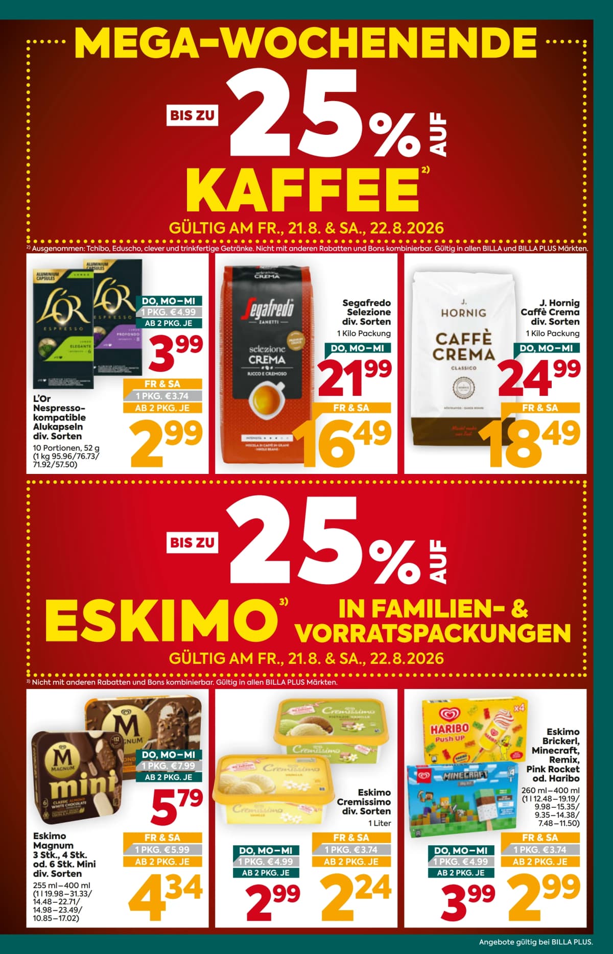 Seite 3 des Billa Plus Flugblatts – Aktuelle Angebote ab 23.08.2026.