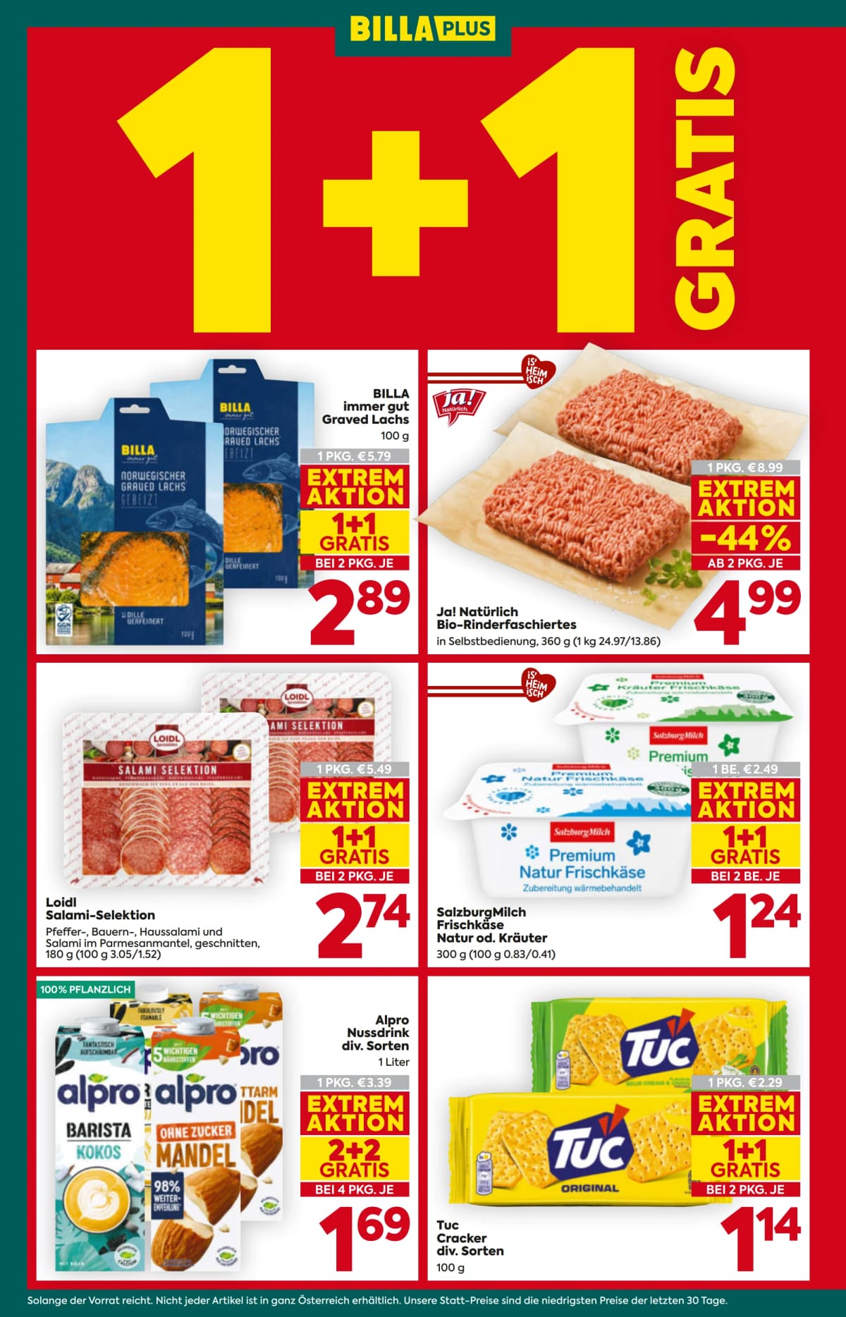 Seite 4 des Billa Plus Flugblatts – Aktuelle Angebote ab 23.08.2026.