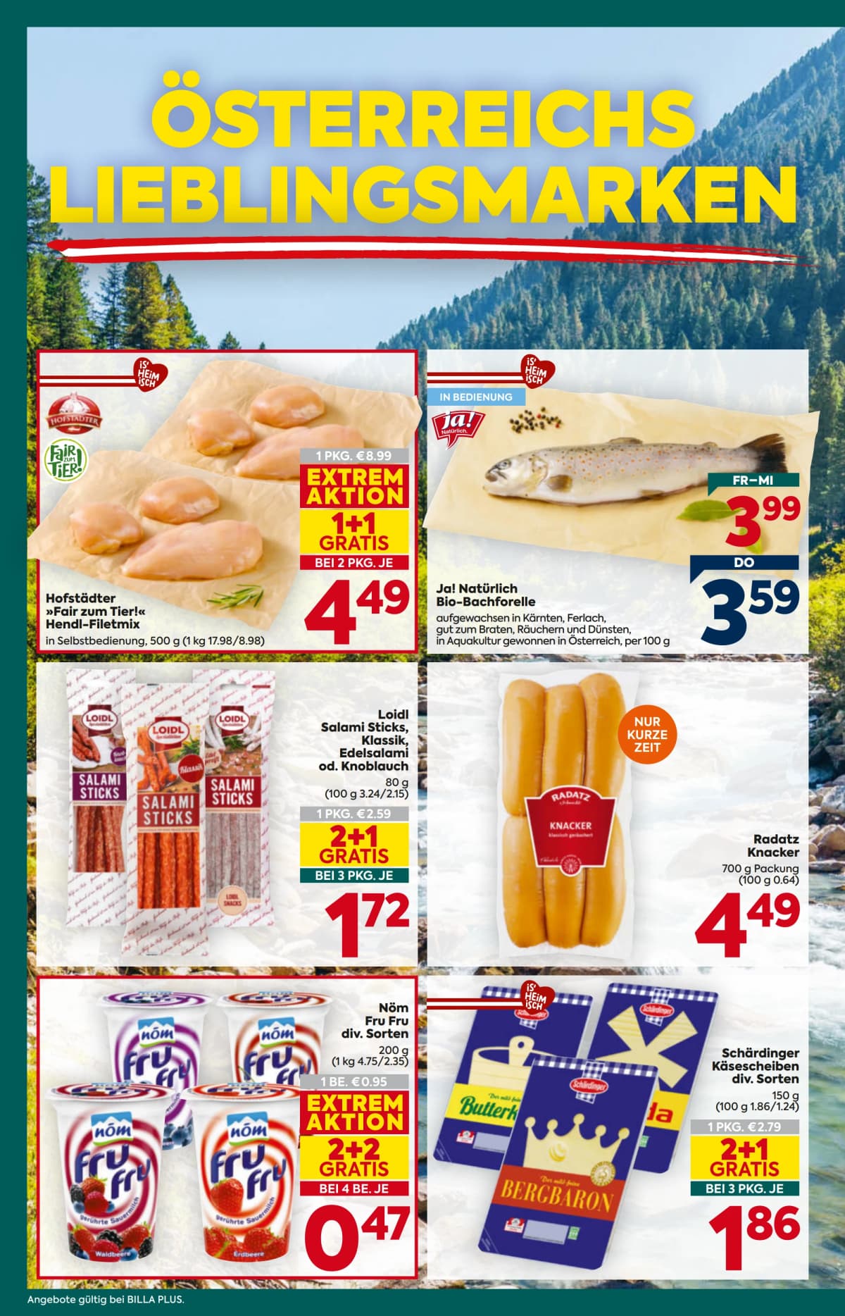 Seite 6 des Billa Plus Flugblatts – Aktuelle Angebote ab 23.08.2026.