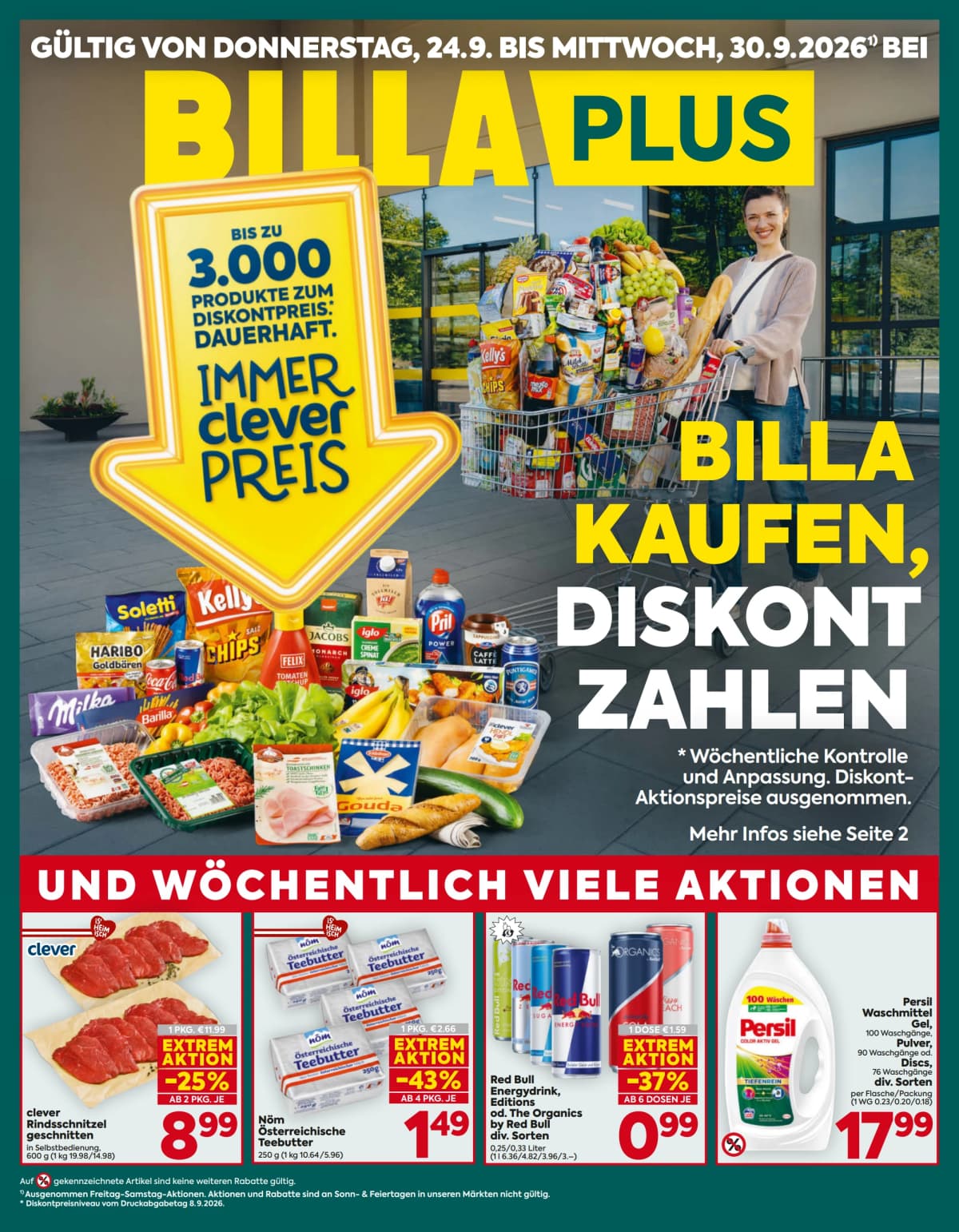 Seite 1 des Billa Plus Flugblatts – Aktuellle Angebote