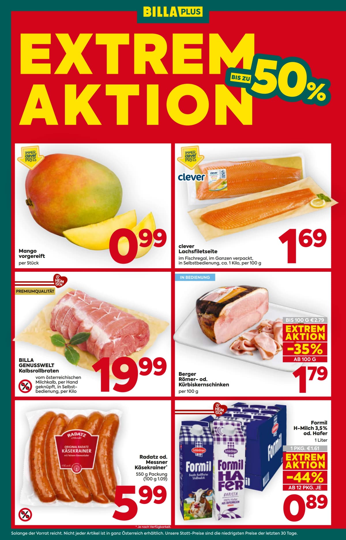 Seite 4 des Billa Plus Flugblatts – Aktuelle Angebote