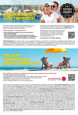 Seite 2 des Billa Reisen Prospekts Rundreisen-Highlights 2026-27