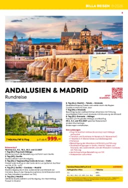 Seite 3 des Billa Reisen Prospekts Rundreisen-Highlights 2026-27