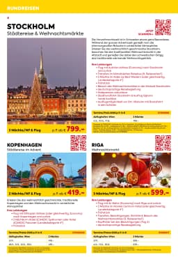 Seite 4 des Billa Reisen Prospekts Rundreisen-Highlights 2026-27