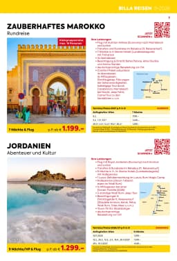 Seite 7 des Billa Reisen Prospekts Rundreisen-Highlights 2026-27