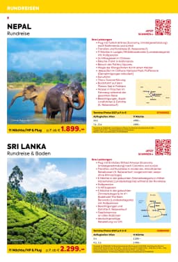 Seite 8 des Billa Reisen Prospekts Rundreisen-Highlights 2026-27