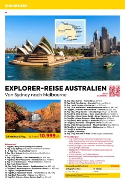 Seite 14 des Billa Reisen Prospekts Rundreisen-Highlights 2026-27