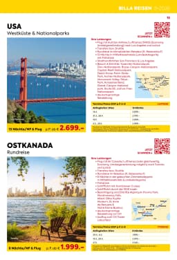 Seite 15 des Billa Reisen Prospekts Rundreisen-Highlights 2026-27