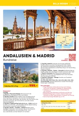 Seite 3 des Billa Reisen Prospekts Rundreisen Highlights 2026