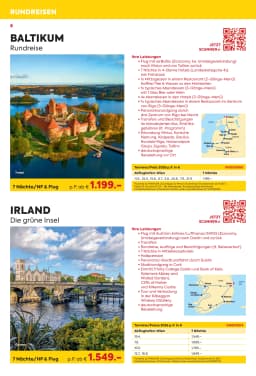 Seite 6 des Billa Reisen Prospekts Rundreisen Highlights 2026