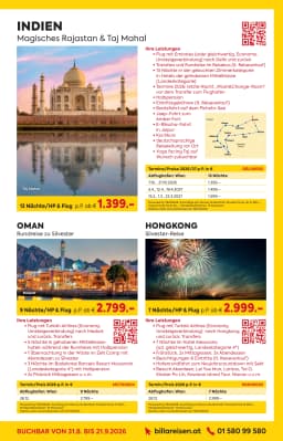 Seite 3 des Billa Reisen Prospekts Reisen