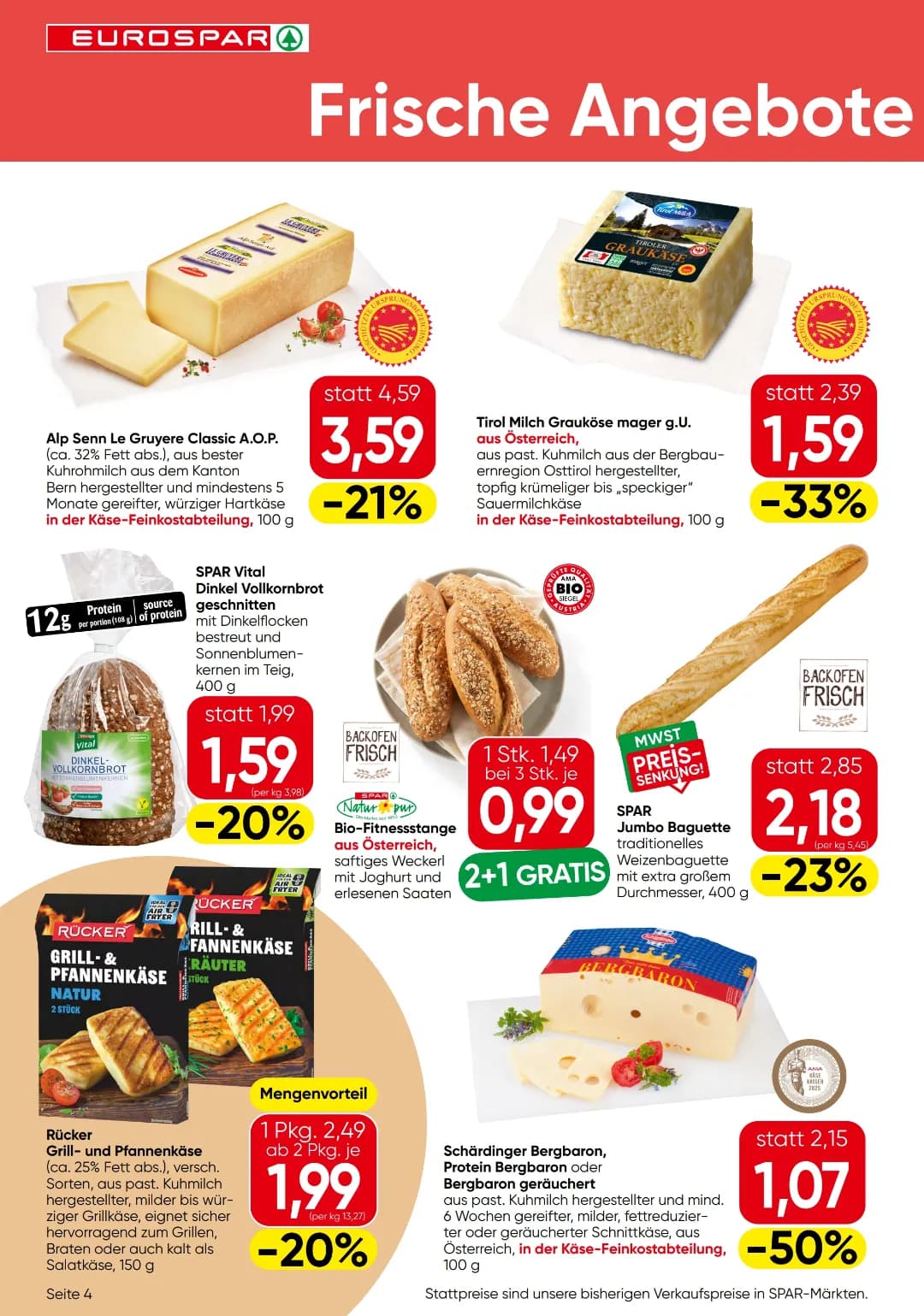 Seite 4 des Eurospar Flugblatts – Aktuelle Angebote ab 31.07.2026