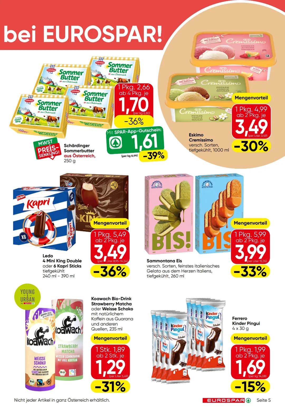 Seite 5 des Eurospar Flugblatts – Aktuelle Angebote ab 31.07.2026