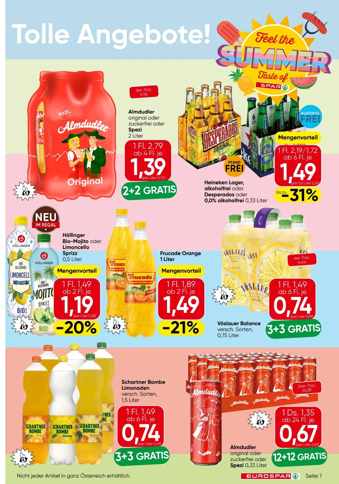 Seite 7 des Eurospar Flugblatts – Aktuelle Angebote ab 31.07.2026