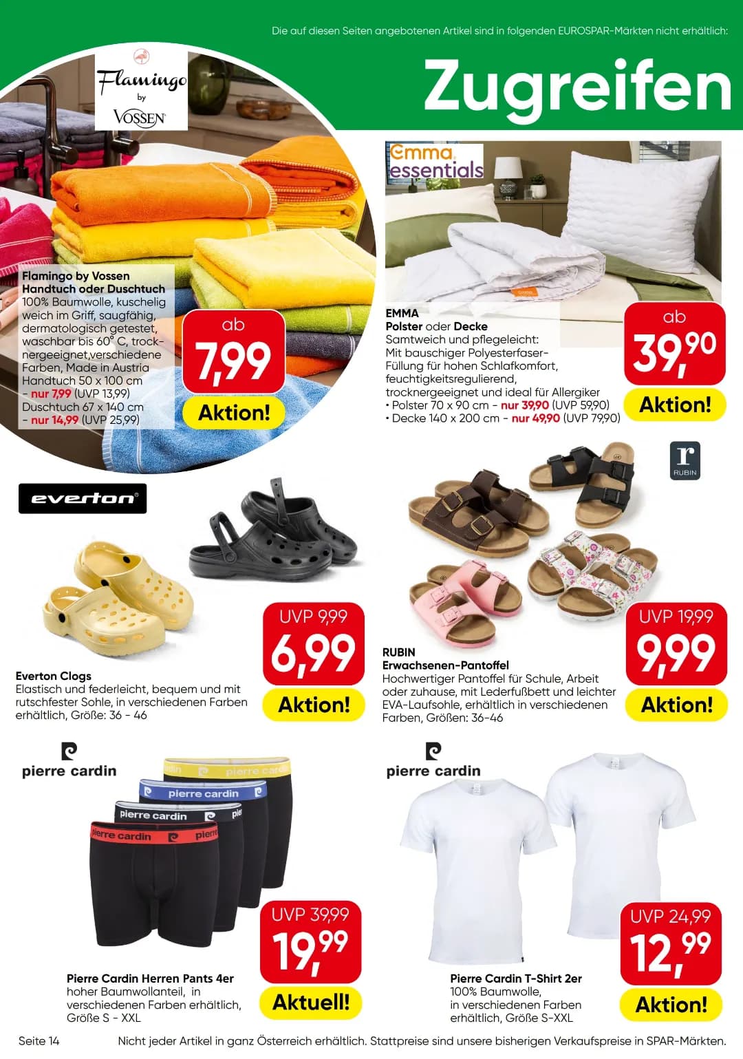 Seite 14 des Eurospar Flugblatts – Aktuelle Angebote ab 31.07.2026