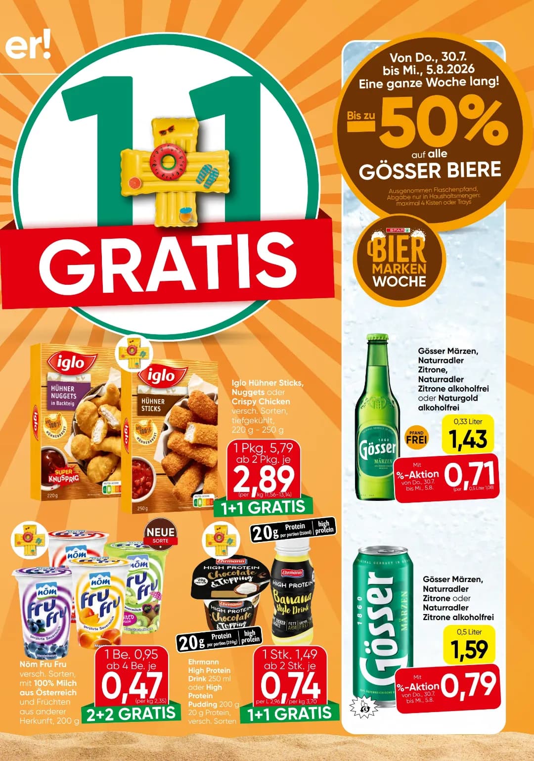 Seite 9 des Eurospar Flugblatts – Aktuelle Angebote ab 31.07.2026