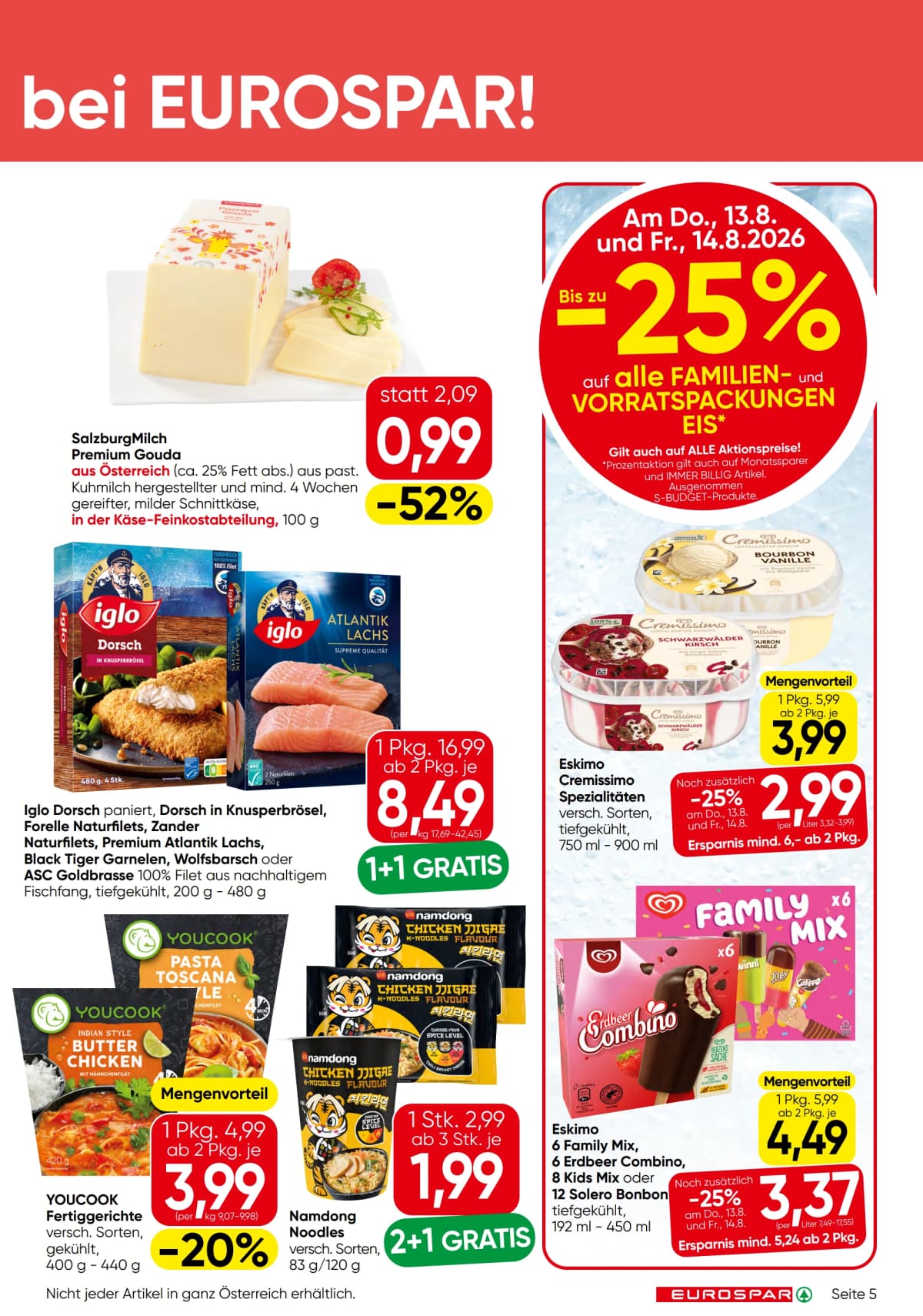 Seite 5 des Eurospar Flugblatts – Aktuelle Angebote