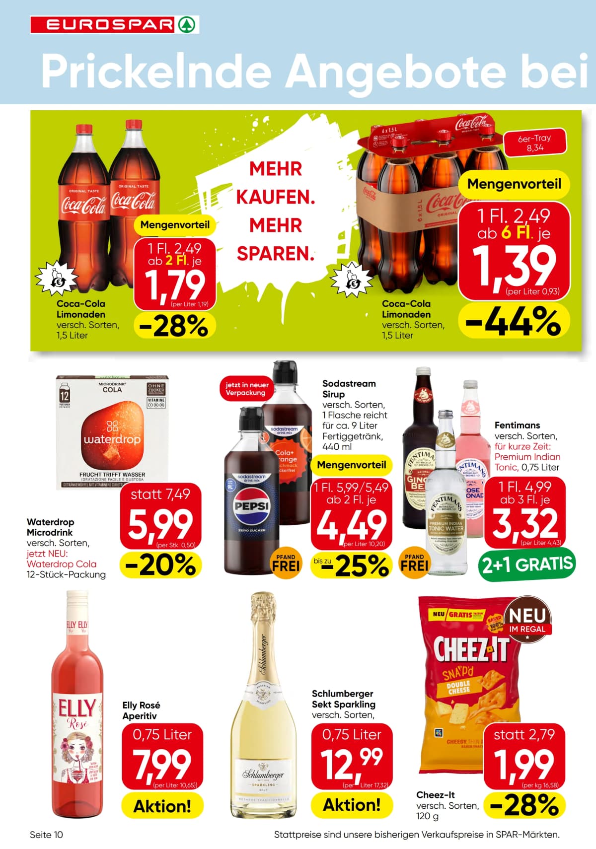 Seite 10 des Eurospar Flugblatts – Aktuelle Angebote ab 23.08.2026.