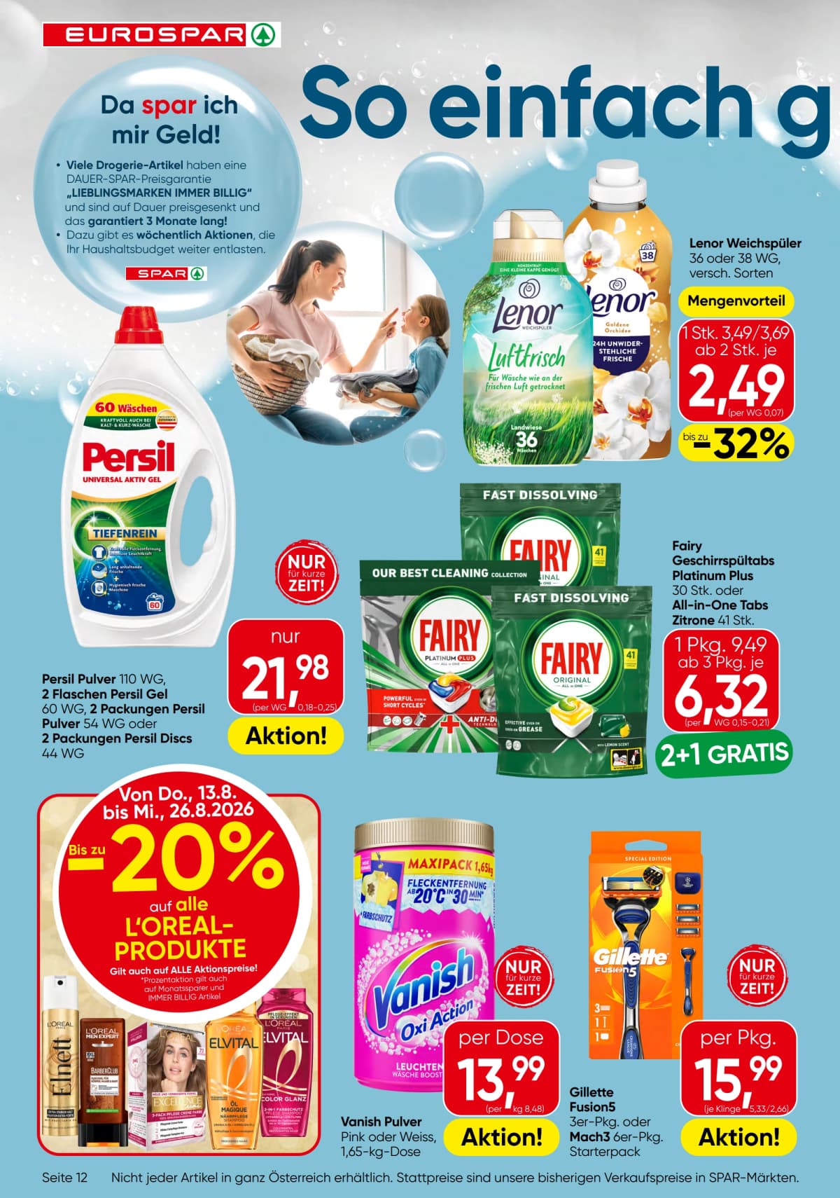 Seite 12 des Eurospar Flugblatts – Aktuelle Angebote