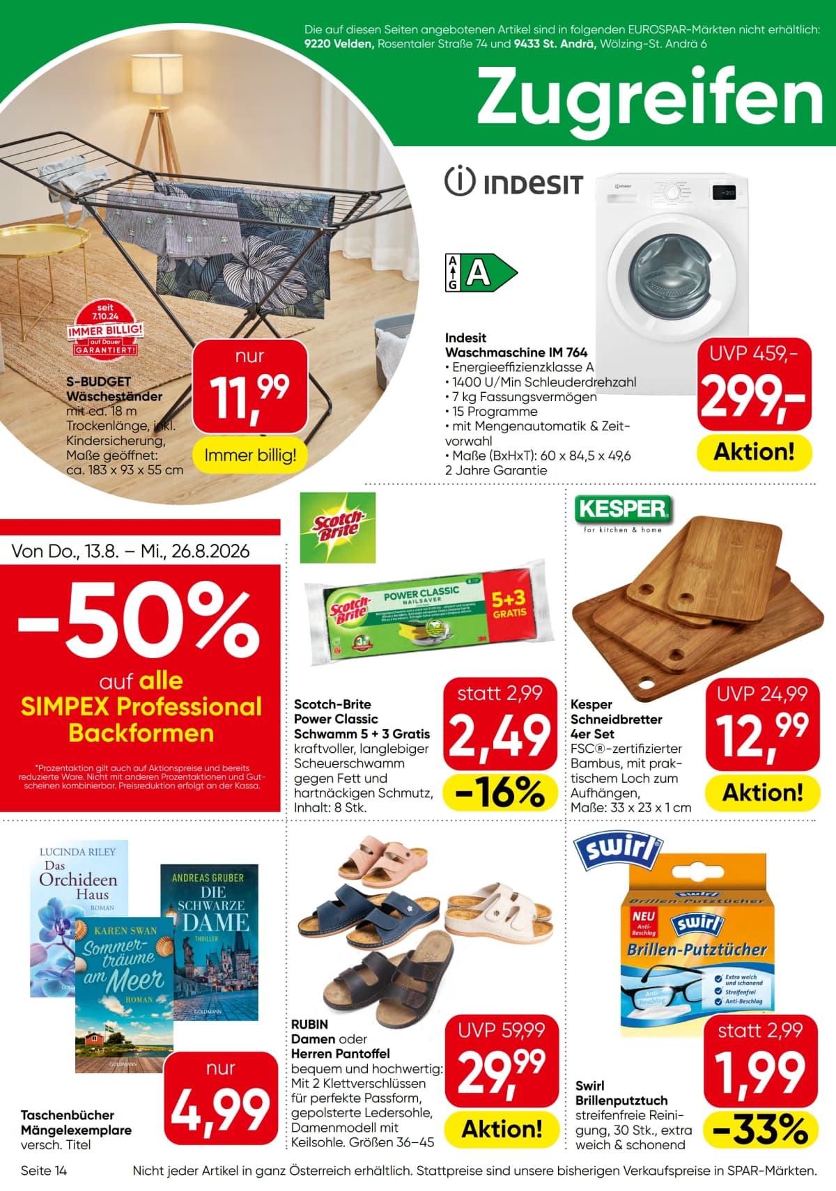 Seite 14 des Eurospar Flugblatts – Aktuelle Angebote