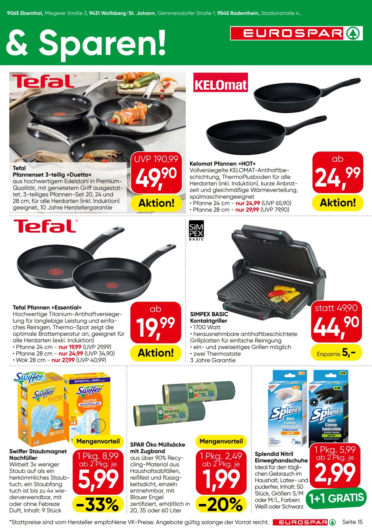 Seite 15 des Eurospar Flugblatts – Aktuelle Angebote
