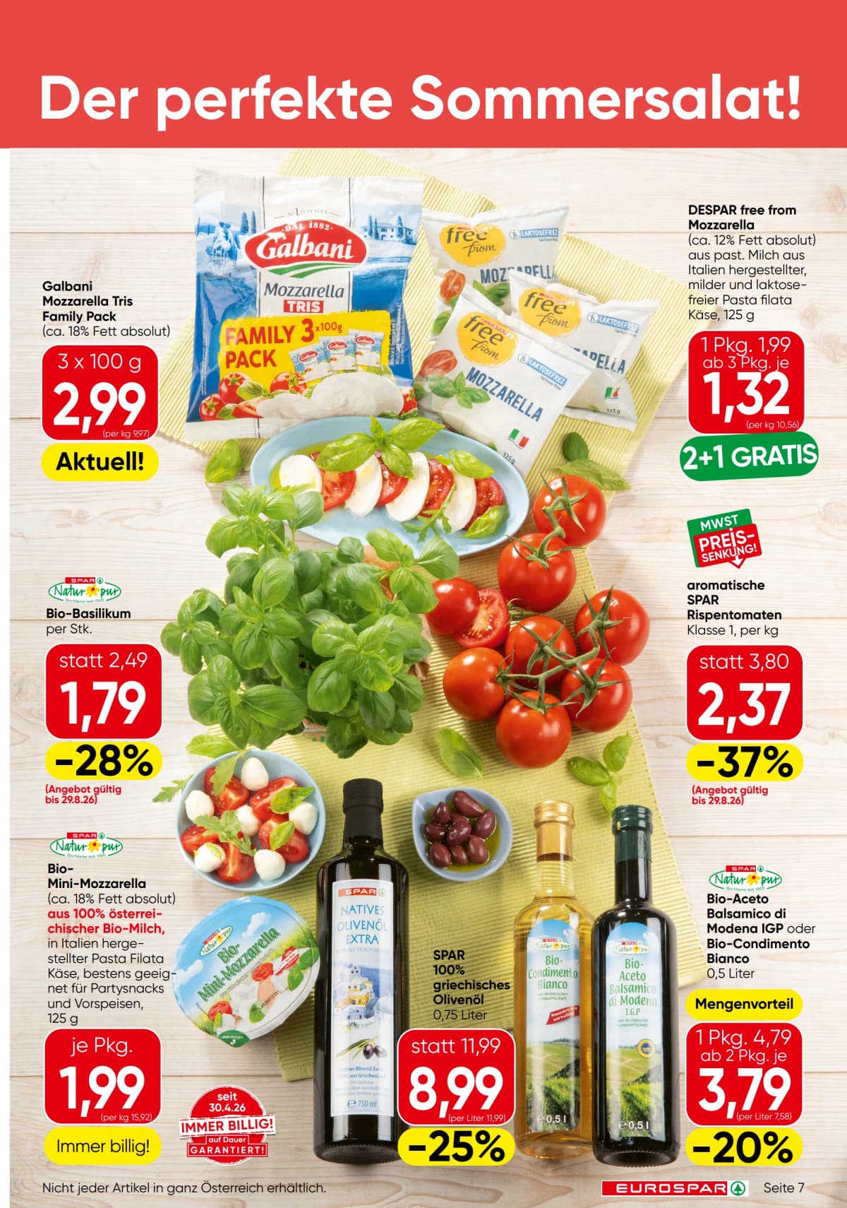 Seite 7 des Eurospar Flugblatts – Aktuelle Angebote