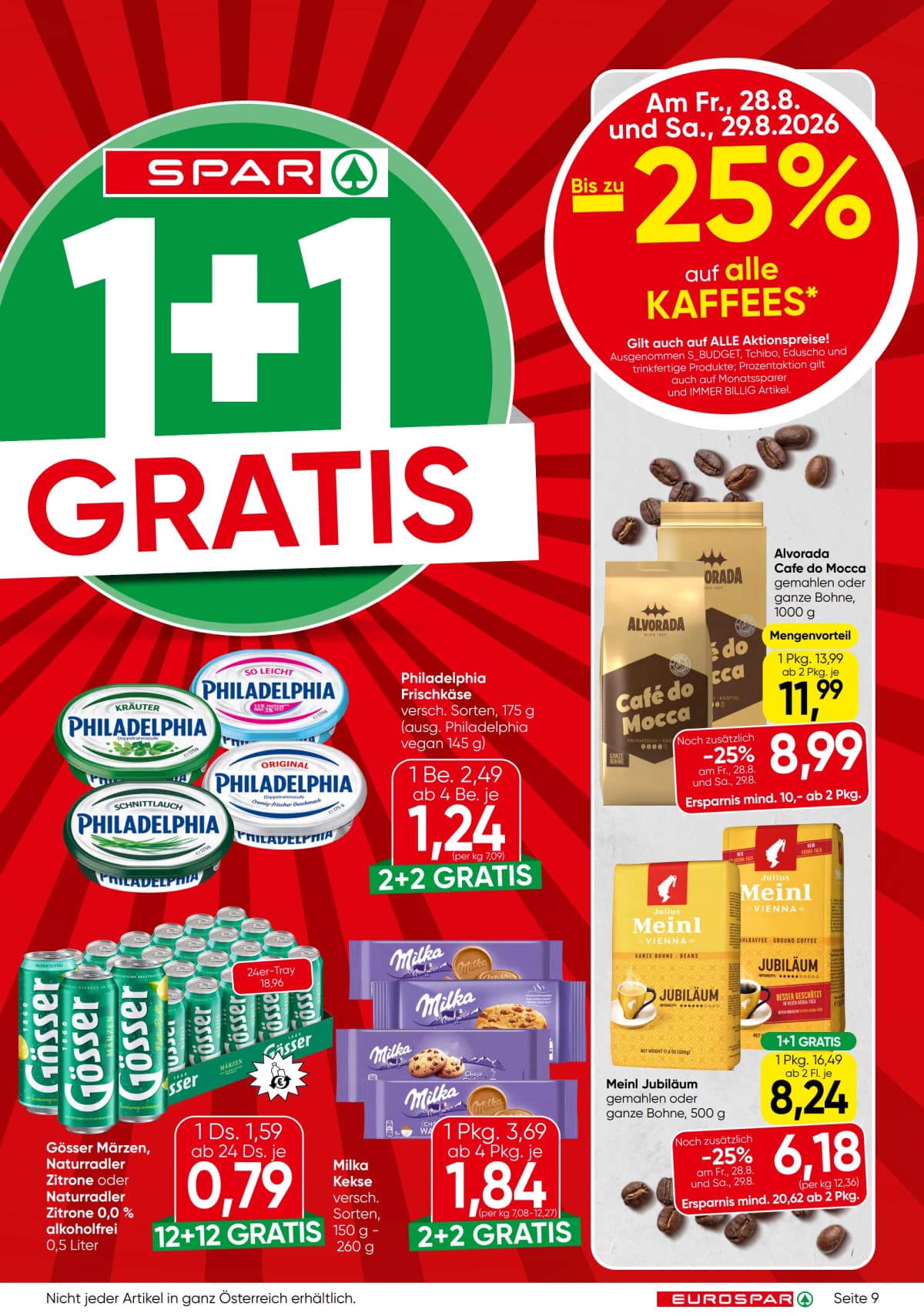 Seite 9 des Eurospar Flugblatts – Aktuelle Angebote