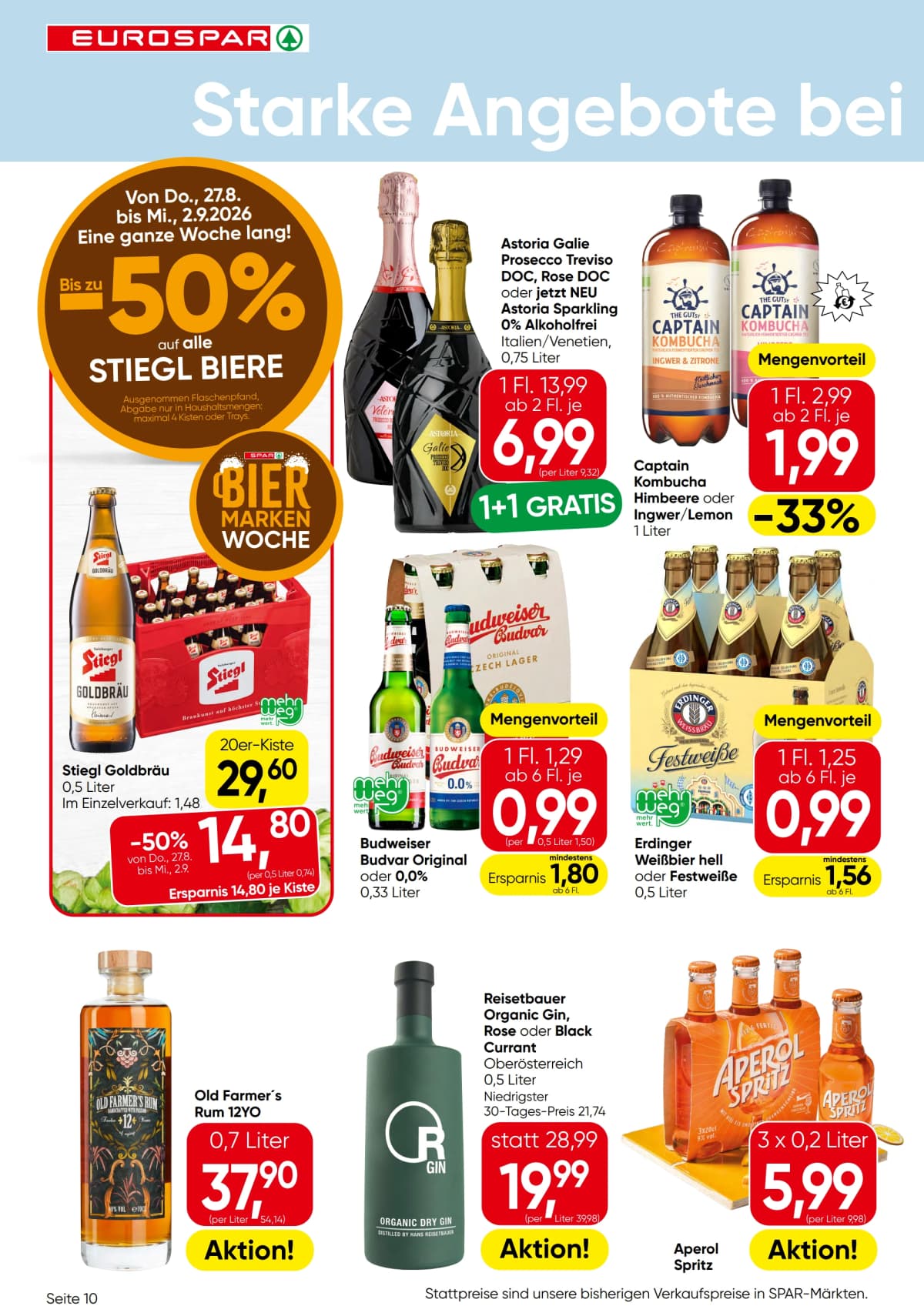 Seite 10 des Eurospar Flugblatts – Aktuelle Angebote