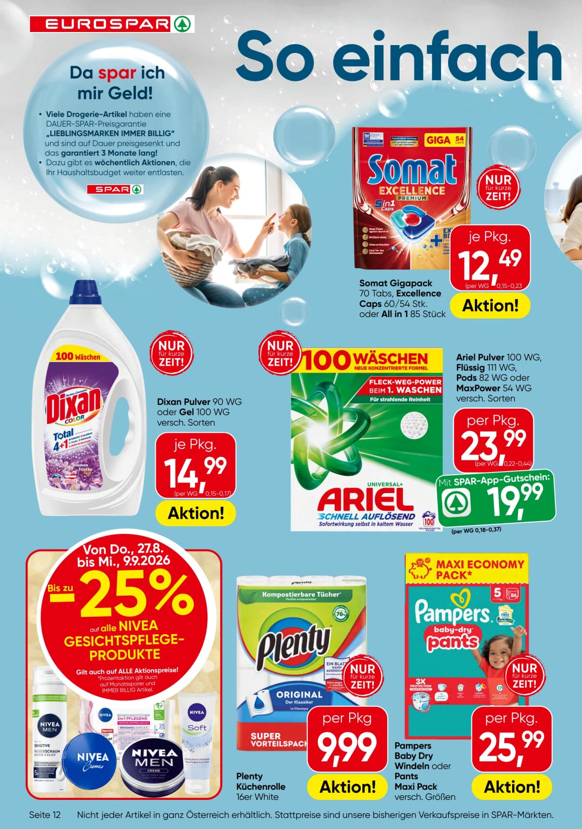 Seite 12 des Eurospar Flugblatts – Aktuelle Angebote