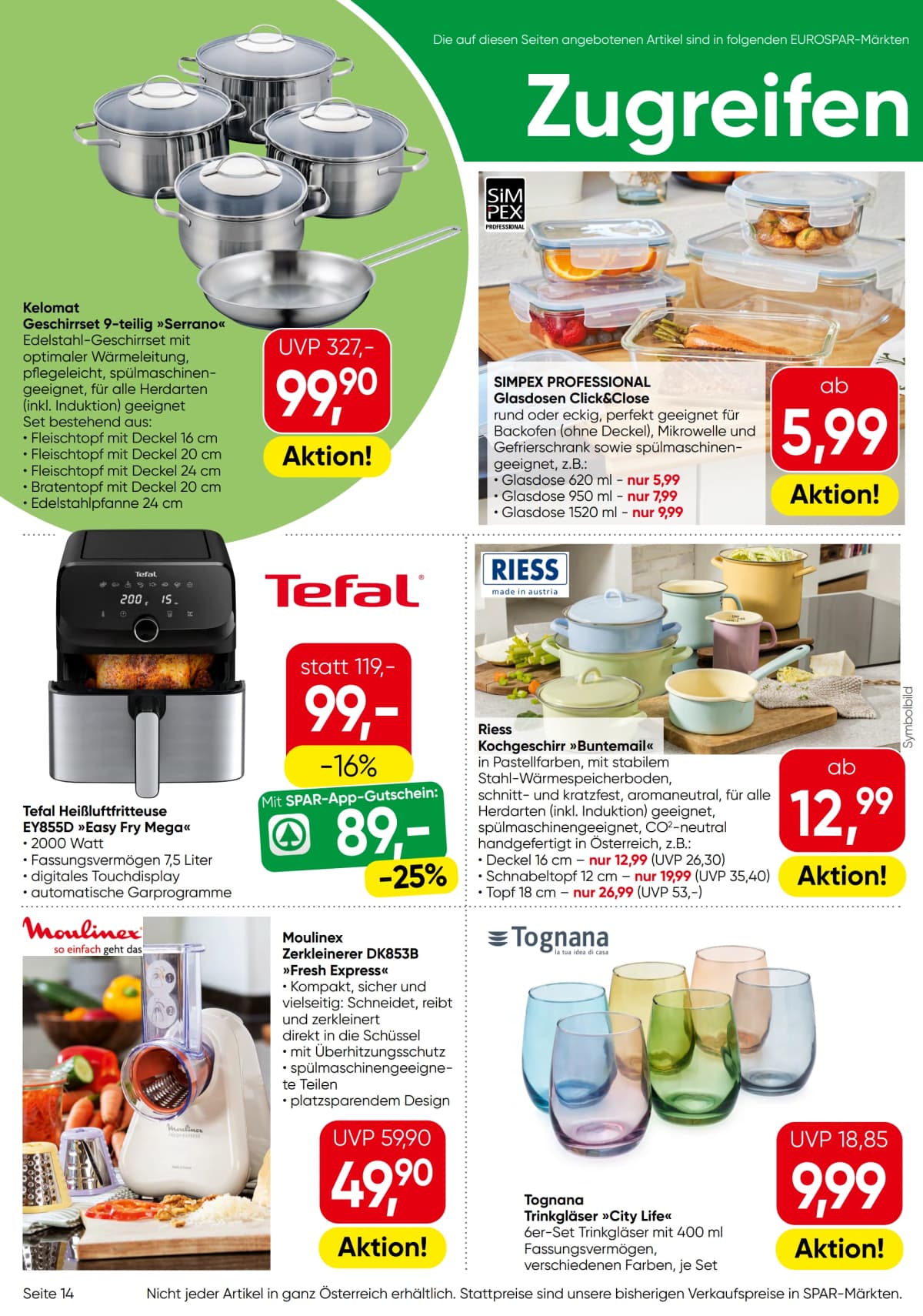 Seite 14 des Eurospar Flugblatts – Aktuelle Angebote